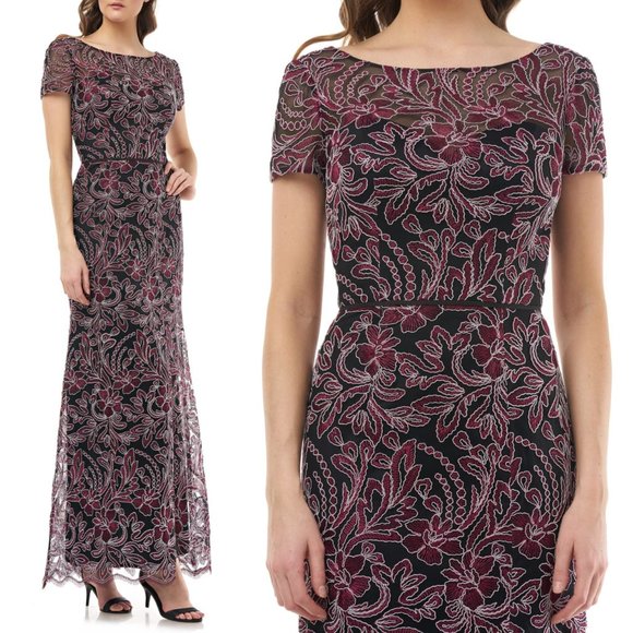 JS Collections Soutache Dress Trumpet 2 XS Mother of the Bride Wedding NEW - Picture 11 of 12